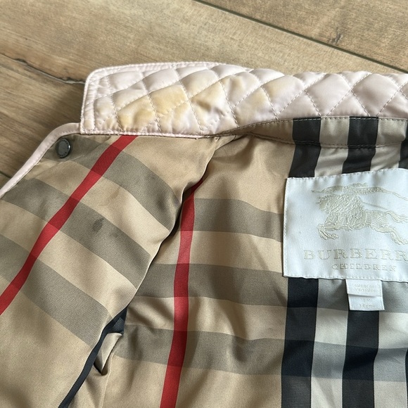 Authentic Burberry Toddler Girls Collin Quilted Pink Jacket Girls Sz 18M - Picture 12 of 12